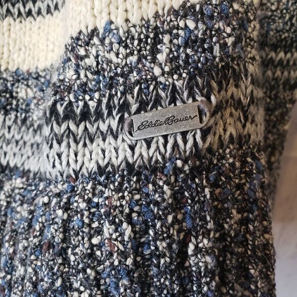 EDDIE BAUER Zip Front Striped Cardigan Sweater - Picture 5 of 7